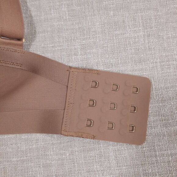 CUUP The Plunge Bra Size 32H NWOT Sheer Mesh Taupe Gold Hardware Triple Hook/Eye - Picture 11 of 14